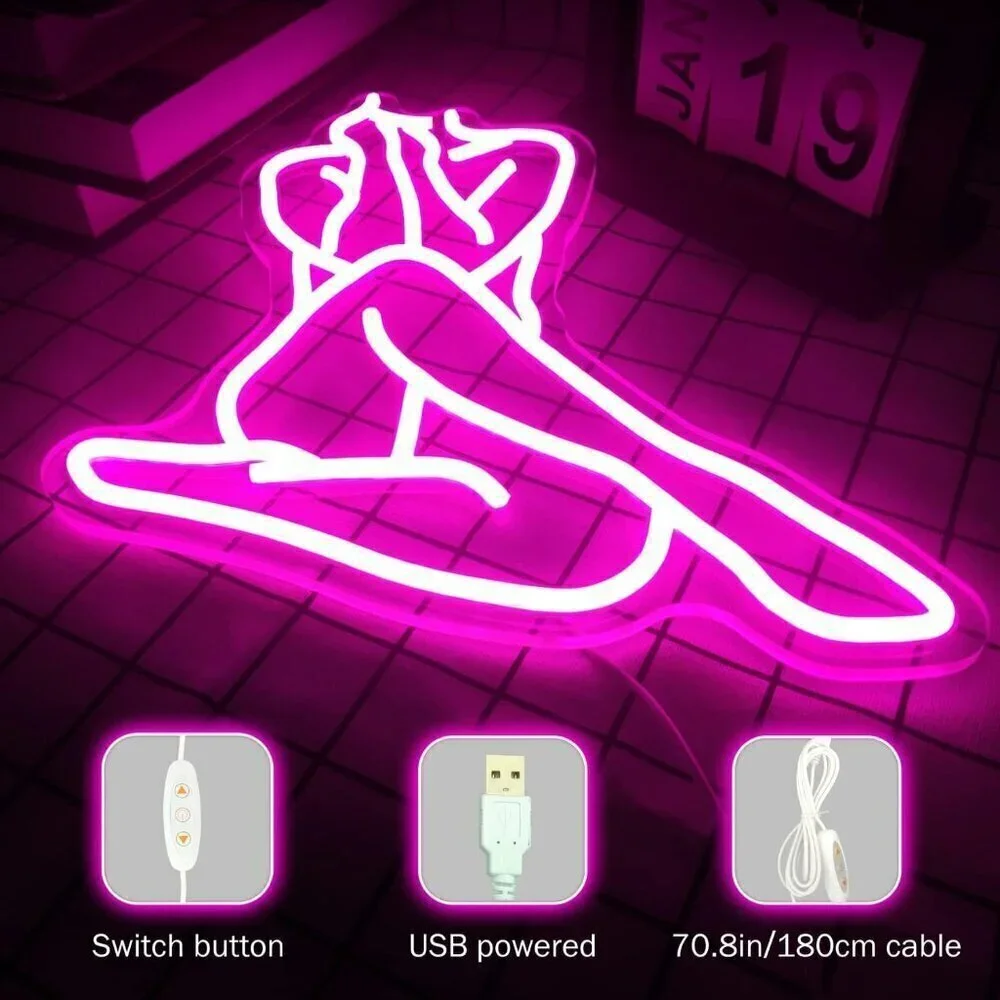 🆕Lady Neon Lady Neon Led Signs for Wall Decor for Bedroom Man Cave Home Bar